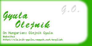gyula olejnik business card